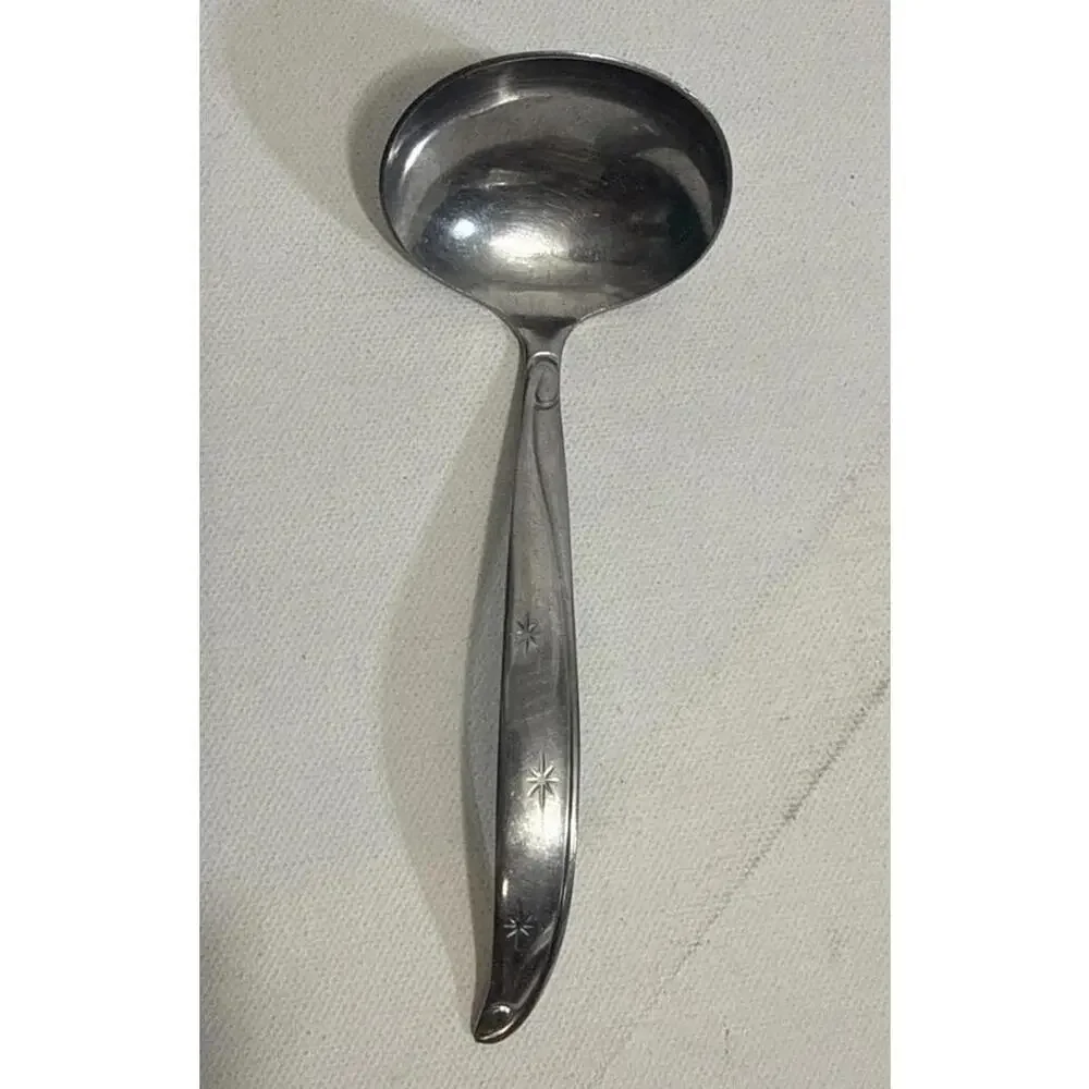 Vintage Atomic Starburst Stars USA Stainless Steel Gravy Ladle‎
